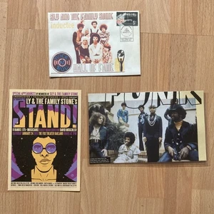 Sly and the Family Stone • ¡Soporte! Anuncio de concierto • Imagen laminada • Sobre HOF - Imagen 1 de 5