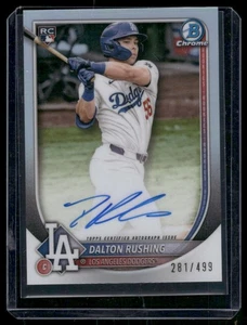 2025 Bowman Chrome  Dalton Rushing  Rookie Auto Refractor  /499 - Picture 1 of 2