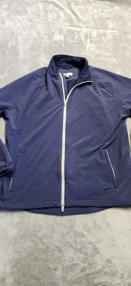 Peter Millar Men's Size Large Navy Blue Merge Performance Full Zip Jacket - Image 1 of 4