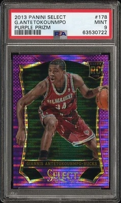 Giannis Antetokounmpo 2013-14 Panini Select Purple Prizm #43/99 PSA 9 Foto 1 de 2