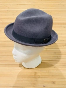 Goorin Bros Kinder grau Fedora - klein mit schwarzem Band - Größe M/L - 100% Wolle Neu mit Etikett - Bild 1 von 9