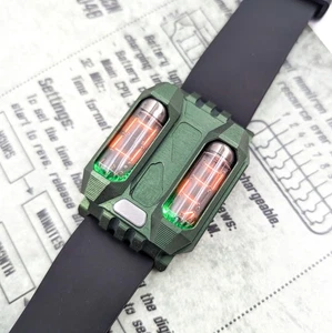 Nixie Tube Wrist Watch - Futuristic Numitron Model 2 - Picture 1 of 9