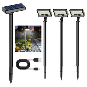 Solar Motion Lights Outdoor Waterproof 92 LEDs Bright Pathway Lights with Adj... - Picture 1 of 8
