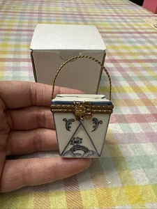 Limoges Peint Main Trinket Box Chinese Takeout Container - Picture 1 of 7