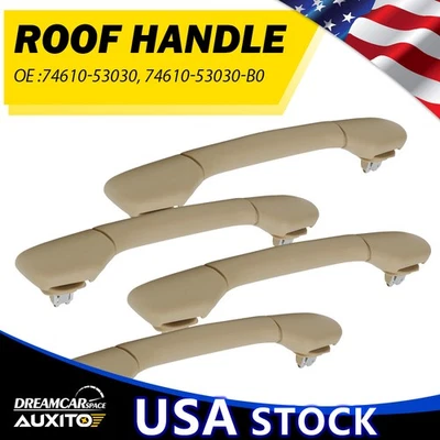 4X Inner Roof Grab Front/Rear Grip Handle Pull For Beige Lexus RX350 2008-2015 - Image 1 of 4