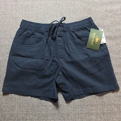 Pantalones Cortos Stillwater Supply Co Para Hombre Sarga Elastizados Medianos Azul Marino Foto 1 de 4