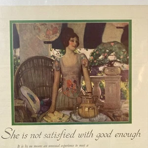 1920’s Salad Dressing Ad Gorgeous Women Outdoor Eating Lemonade Pitcher Premier - Picture 1 of 7