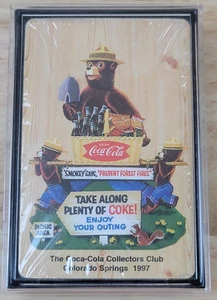 Smokey The Bear Coca Cola Playing Cards 1997 Collectors Club Colorado NIP - Picture 1 of 8