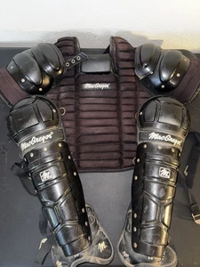 MacGregor Catcher's Gear Set Shin Knee Guards B67 Black Chest Protector B79BXX - Picture 1 of 6