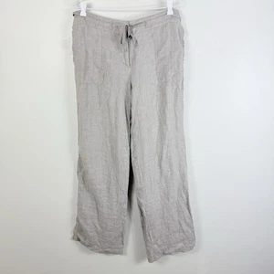 David Lawrence Size 14 Pants Beige Linen Wide Leg Tie Waist - Bild 1 von 6