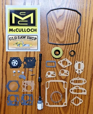 Kit de reconstrucción de junta, sello y carburador McCulloch ahora con junta de tanque de combustible Viton Foto 1 de 4