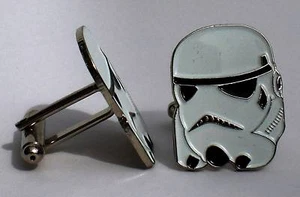 Star Wars Stormtrooper Quality Enamel Cufflinks - Picture 1 of 1