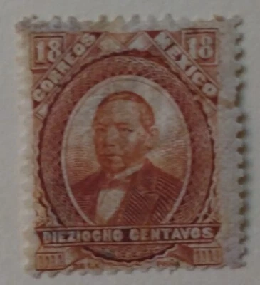 Mexico Stamp, 1882, sc#137a, Mint, Hinged, OG, "Signed", Thin Paper, w/o Overprt - Image 1 of 2