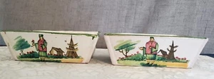 Set of 2 Erphilia (925) Small, Hand Painted Chinoiserie Planters, Made in Italy - Bild 1 von 11