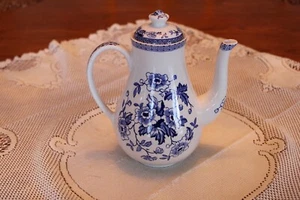 WR Midwinter LTD W.  Windsor Blue Floral Vintage Porcelain Coffee/Teapot England - Picture 1 of 11