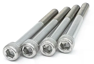 4 Center Cap Screws, Long 6mm x 60mm, Stainless Steel - Picture 1 of 6