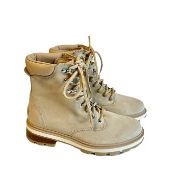 New Sorel Combat Ceramic Suede Leather Lennox Lace Boots size 7.5 - Image 1 of 4