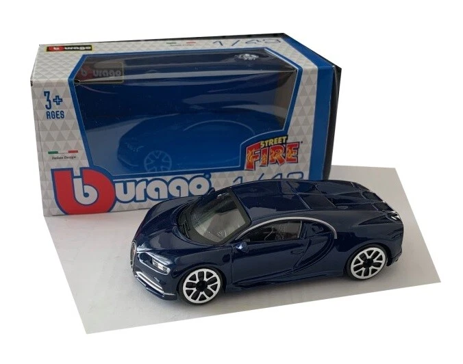 Bugatti Chiron, modellismo 1:43 Burago Bburago metal Street Fire - Immagine 1 di 1