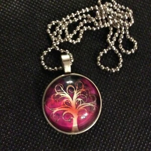 Tree of Life Jewelry Necklace Pendant Only Multi Color 1" Round - Picture 1 of 3
