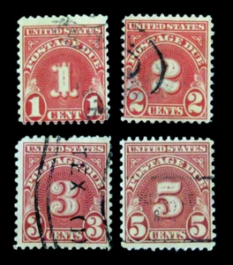 US Postage Due Stamp Scott J80 J81 J82 J83 1 Cent 2 Cent 3 Cent 5 Cent - Picture 1 of 2