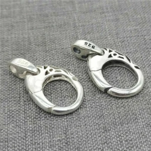 925 Sterling Silver Oval Lobster Claw Trigger Clasp for Bracelet Necklace - Picture 1 of 4