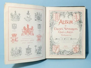 19thC PARTIALLY FILLED Embossed Seal Arms Monograms Crests Album #57 - Picture 1 of 10
