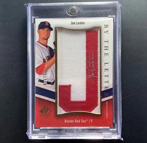 2009 SP Authentic #BTL-LE Jon Lester By The Letter "J" Patch Auto /30 Autograph - Picture 1 of 2