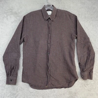 Camisa Billy Reid Para Hombres Pequeña Gris Roja A Cuadros Ajuste Estándar Algodón con Botones Foto 1 de 4