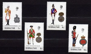 GIBRALTAR #299-302 MNH 18th & 19th CENTURY UNIFORMS - Picture 1 of 2