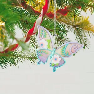 Hallmark Keepsake brillanter Schmetterling lila & blau Blumenmuster Edelstein Ornament 2022 - Bild 1 von 6