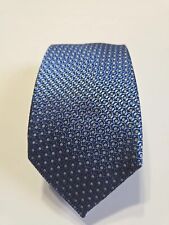 Ermenegildo Zegna Mens Beautiful Blue With White Pattern Tie