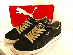 PUMA CLYDE Yo Mtv Raps Big Daddy Kane Sneaker Men US 11.5 Vintage RARE Gold Lace - Picture 1 of 5
