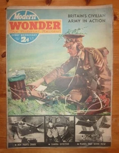 MODERN WONDER Vol 4 No 104 13TH MAY 1939 BRITAIN'S CIVILIAN ARMY IN ACTION - Picture 1 of 11
