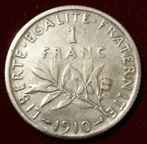 PEU COURANTE **** 1 FRANCS SEMEUSE 1910 **** TTB - Imagen 1 de 2