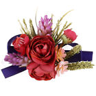  2 Stck Corsagen-Armband, knstliche Blumen-Handgelenk-Corsage-Armband fr
