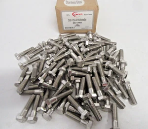 (Stck 100) Peco 3/8-16 x 1-1/2 Zoll Edelstahl Sechskantschraube 18-8 304 - Bild 1 von 4