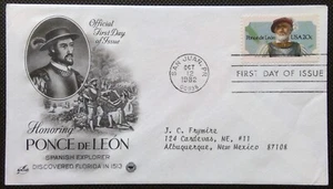 Scott 2024 FDC Ponce de Leon Art Craft PCS Cachet ADDRESSED - Picture 1 of 3