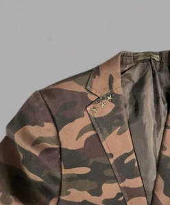 Dsquared2 Men Camouflage Sports Jacket Blazer Artwork on Lapels in SIZE S Italy - Picture 1 of 16