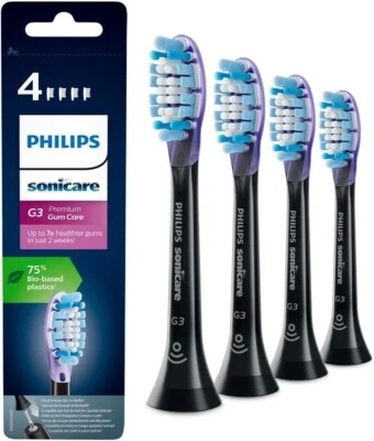 Philips Sonicare 4 Original G3 Premium Schwarz Ersatz Zahn Aufsteck Bürstenköpfe