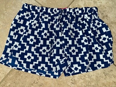 MACBETH COLLEction Маргарет Джозефс темно-синий белый шеврон шорты Sm - Изображение 1 из 2