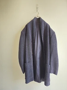 ISSEY MIYAKE Coatigan Jacket Dark Blue Length 74cm Size M From Japan - Picture 1 of 24