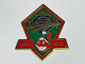 Cleveland Indians 1995 World Series Commemorative Lapel Hat Pin Badge Tack Chief - Picture 1 of 2