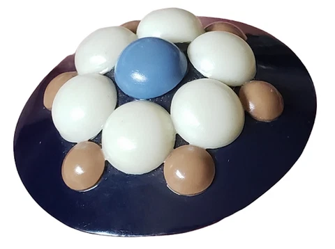 Great Large Celluloid or Casein Vintage Button with Bubbles, Very Dimensional Cover