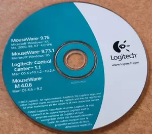 LOGITECH MouseWare 9.7, 9.73.1, M 4.0.6 Control Center 1.1 CD-ROM Windows/Mac - Picture 1 of 2