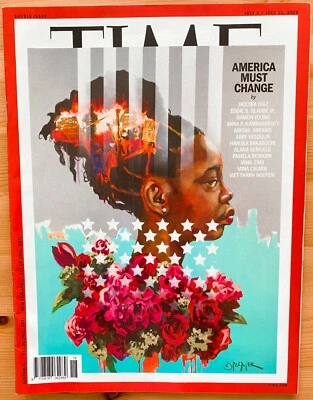 Time Magazine Australia July 6 2020 "America Must Change" Art by Charly Palmer - Image 1 of 4