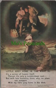 Bamforth Song Card Postcard - Military - Little Grey Home In The West RS28765 - Picture 1 of 2