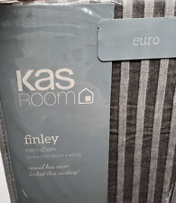 New Kas Room Finley Euro Sham Grey Gray 26” x 26”