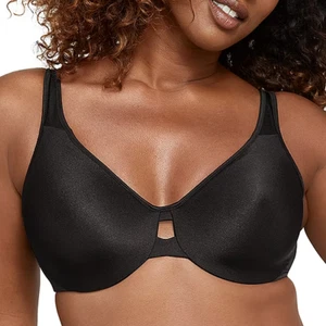 Lilyfit Comfort Keyhole Full Coverage Plunge Underwire Bra Black 36C - Picture 1 of 5