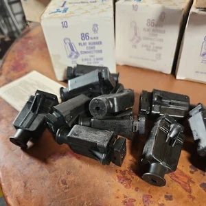 10 Eagle Flat Rubber Cord Connectors 86 NOS vintage Made in USA TPR 15A 125V. - Picture 1 of 7