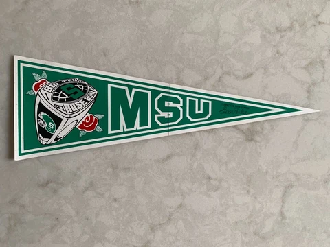 Michigan State University Rose Bowl/Big Ten Champs pennant sticker, 1988 Cover